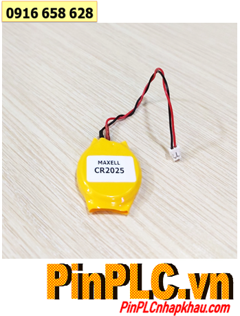 CMOS Maxell CR2025 (Dây zắc cắm), Pin nuôi nguồn CMOS Maxell CR2025 lithium 3v, Xuất xứ NHẬT